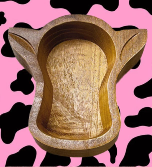 Wooden Dough Bowl Candles