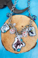 Style Stampede Silvertone Charm Necklace