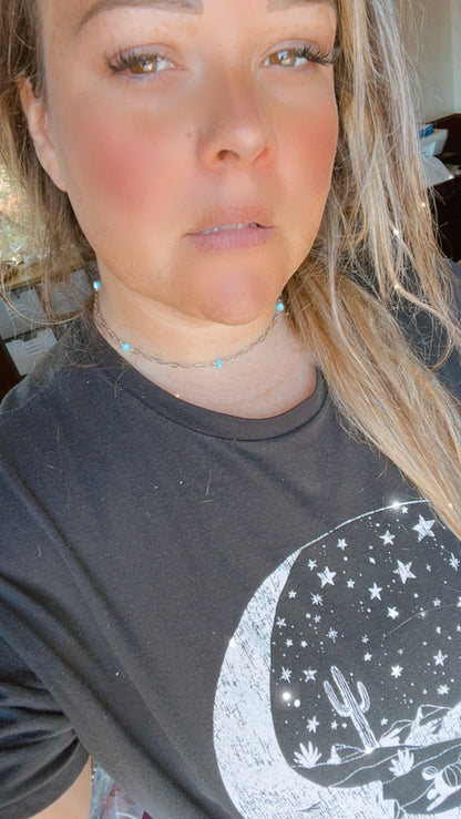 14 inch chain choker and Kingman turquoise